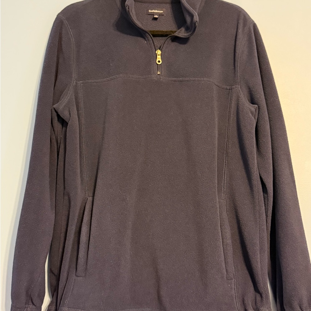 Men's Navy Blue Quarter-Zip Sweater - Croft&Borrow